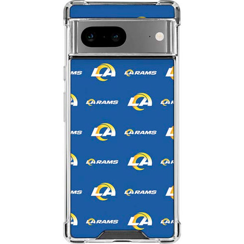 NFL Los Angeles Rams Blitz Series Google Pixel 8a Clear Case